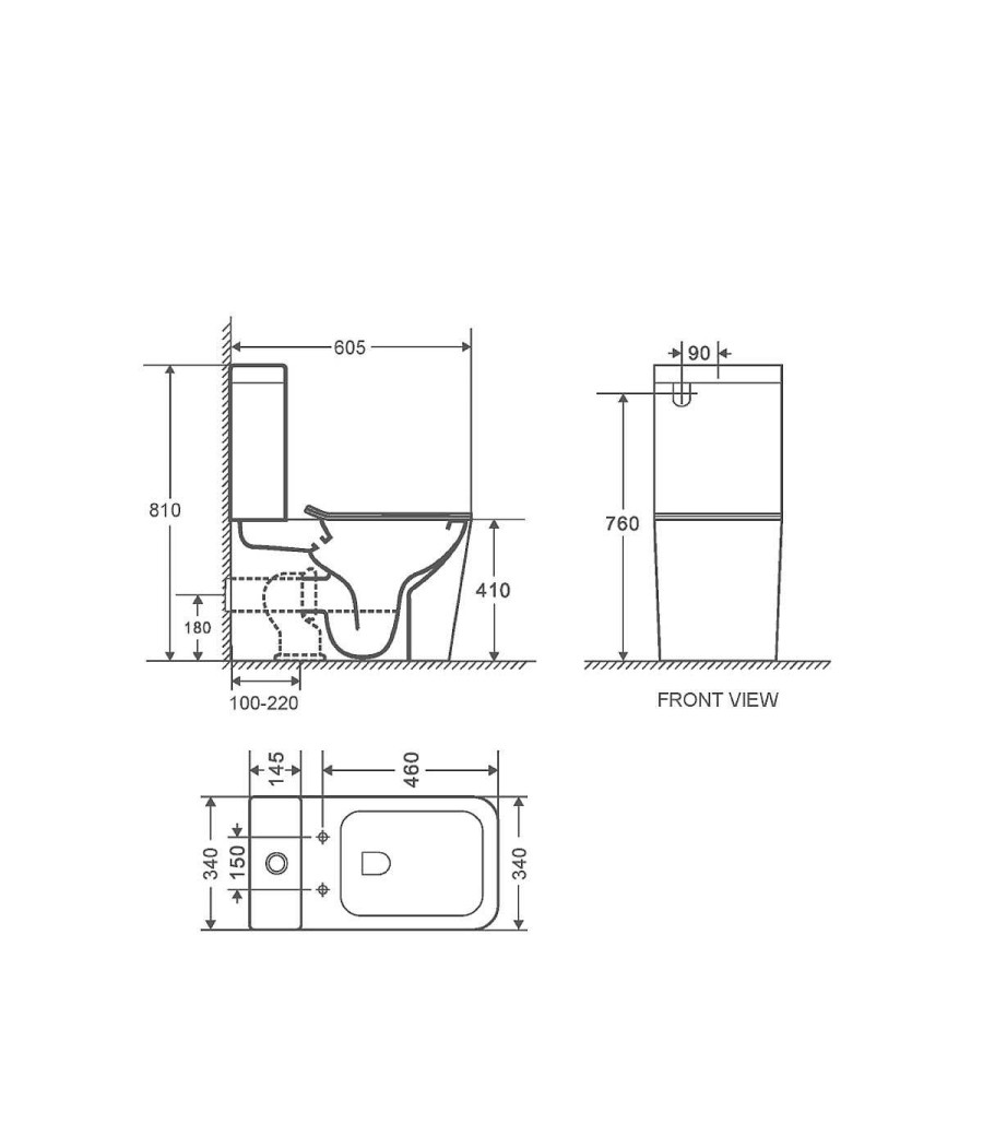 Sanitarios Todobaño | Inodoro Compacto A Pared Cube Blanco