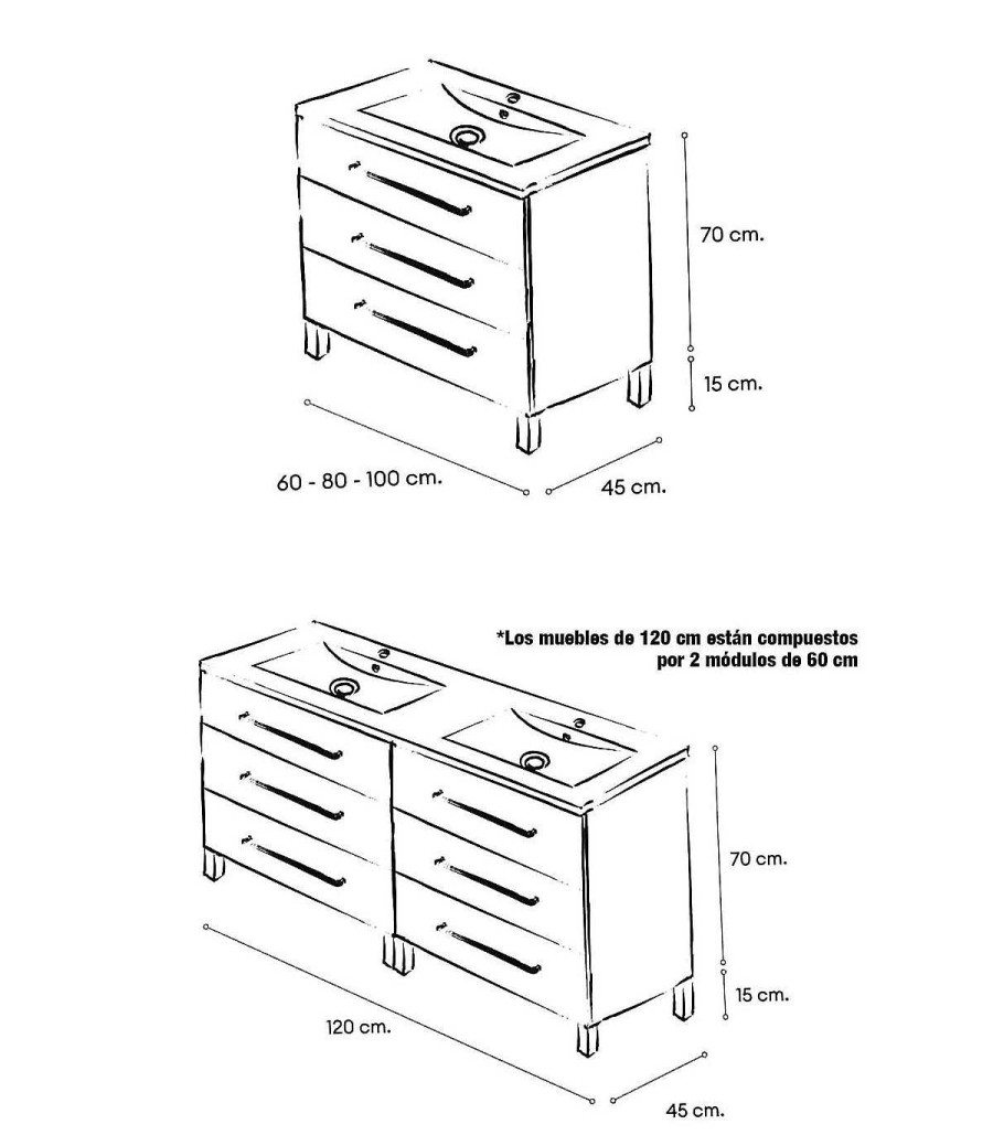 Muebles De Ba O Todobaño | Mueble De Ba O Con Patas Stay Three