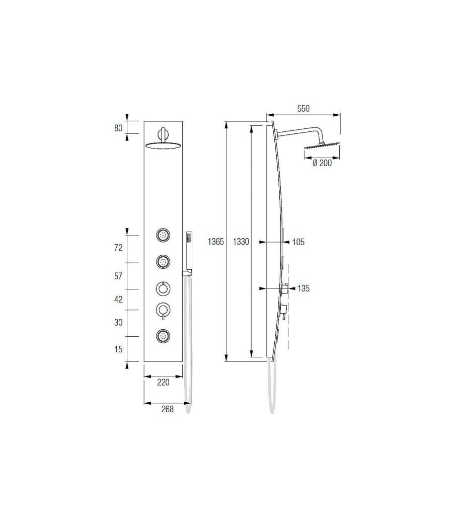 Columnas De Ducha Todobaño | Columna De Hidromasaje Yaris