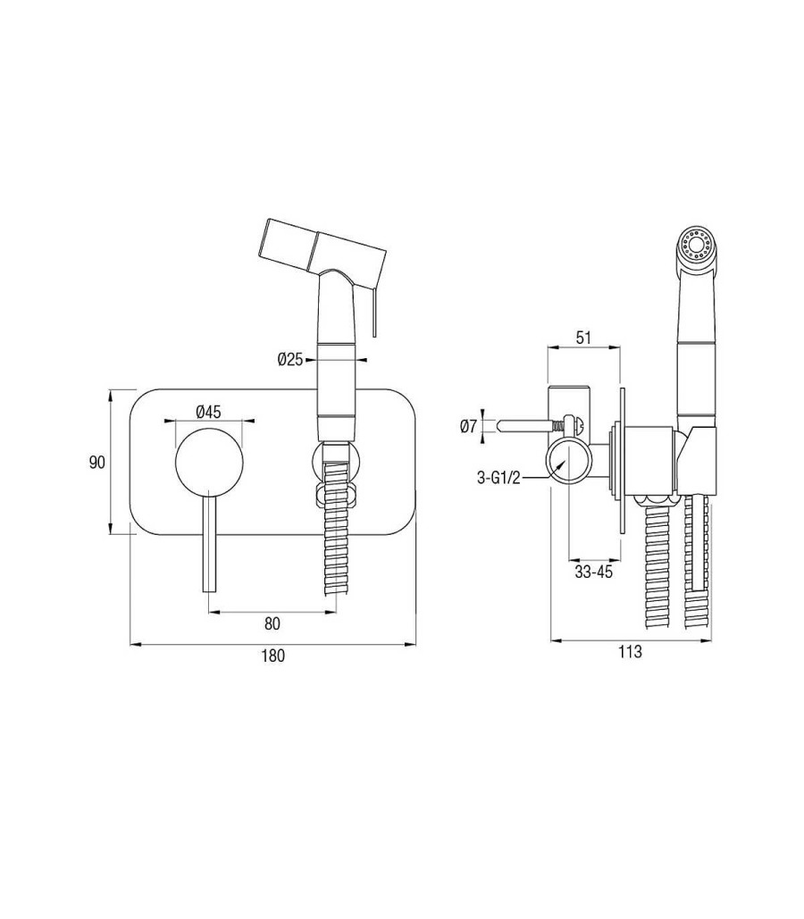 Grifos De Cocina Y Ba O Todobaño | Grifo De Bidet Acero Cepillado Akron