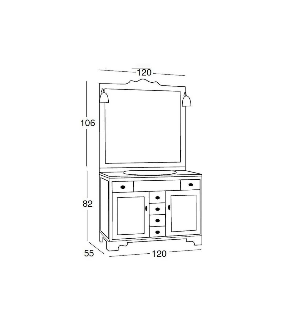 Muebles De Ba O Todobaño | Mueble De Ba O Cl Sico Talla 120 Cm