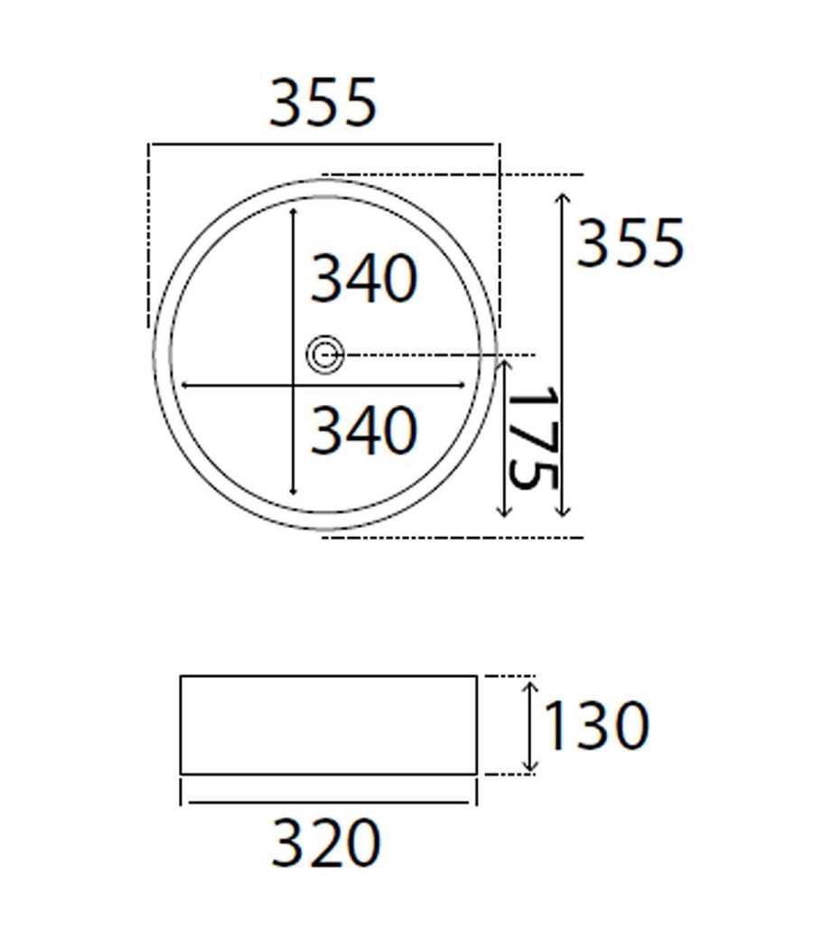 Lavabos Y Encimeras Todobaño | Lavabo Cer Mico Sobre Encimera Geometric Blanco Brillo