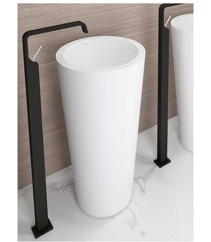 Lavabos Y Encimeras Todobaño | Lavabo Pedestal Solid Surface Onix