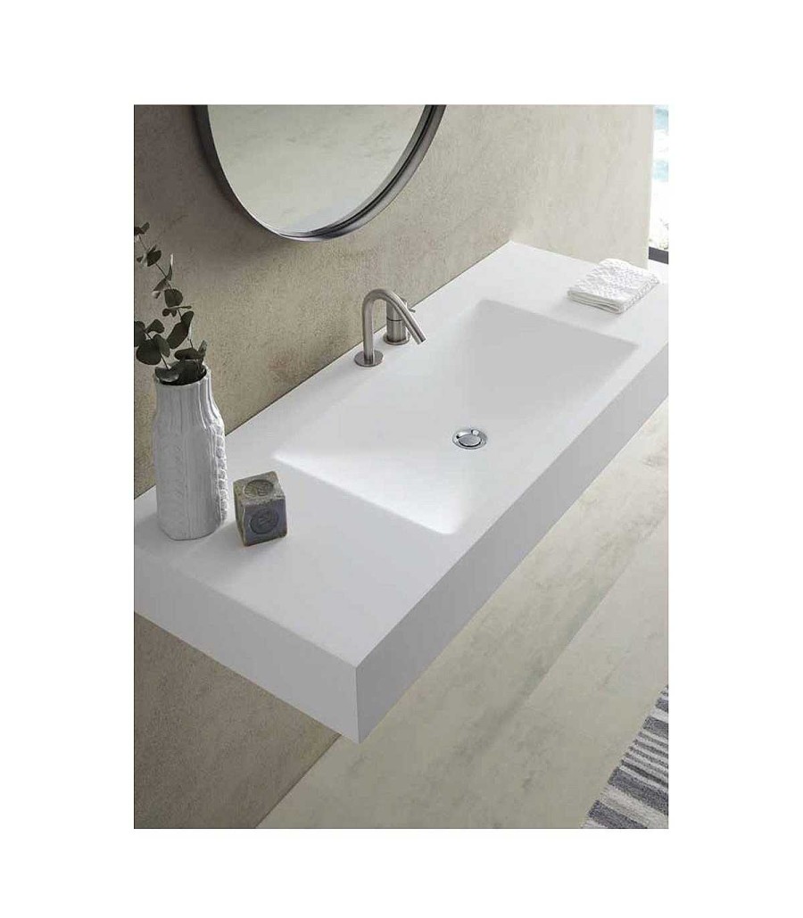 Lavabos Y Encimeras Todobaño | Encimera Solid Surface Con Fald N Trampe