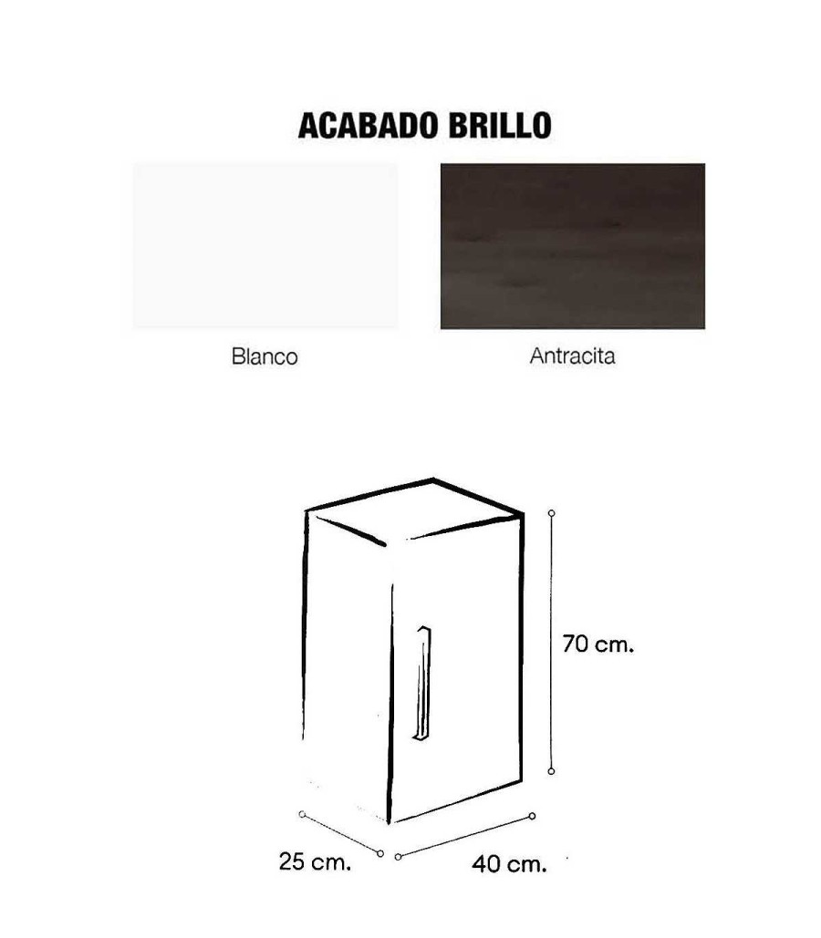 Muebles De Ba O Todobaño | Semi-Columna Auxiliar