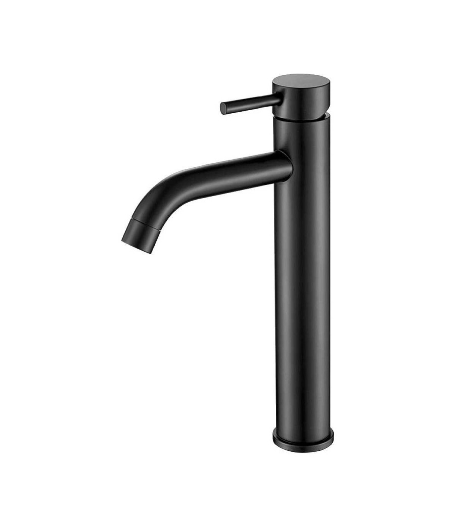 Grifos De Cocina Y Ba O Todobaño | Grifo De Lavabo Ca O Alto Jabalon Negro Mate