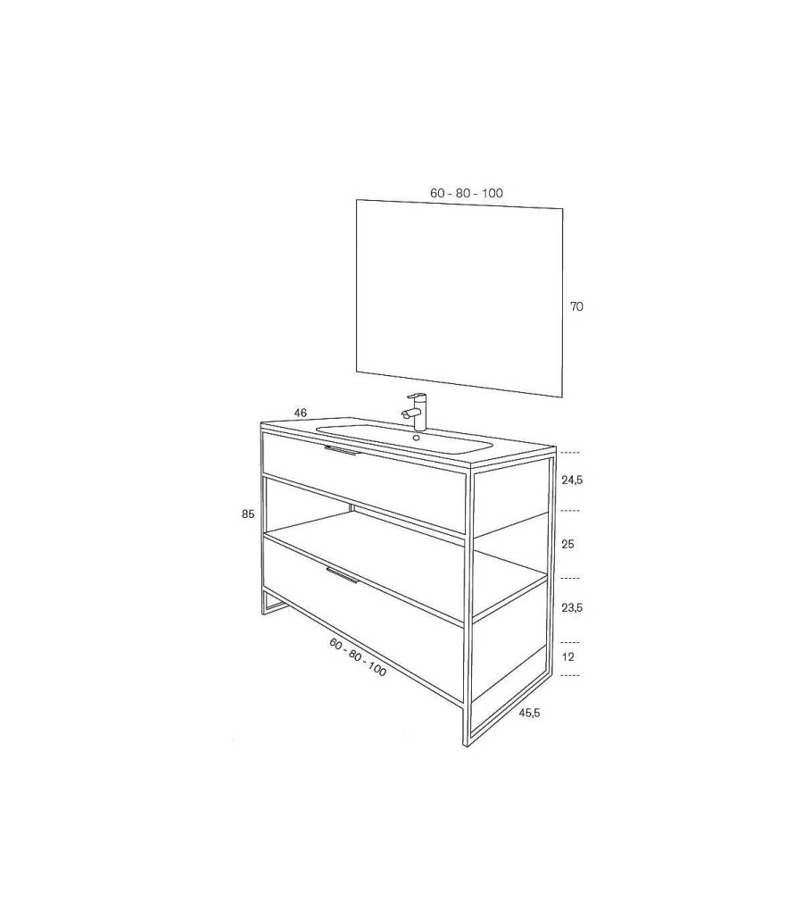 Muebles De Ba O Todobaño | Mueble De Ba O Estructura Nordic