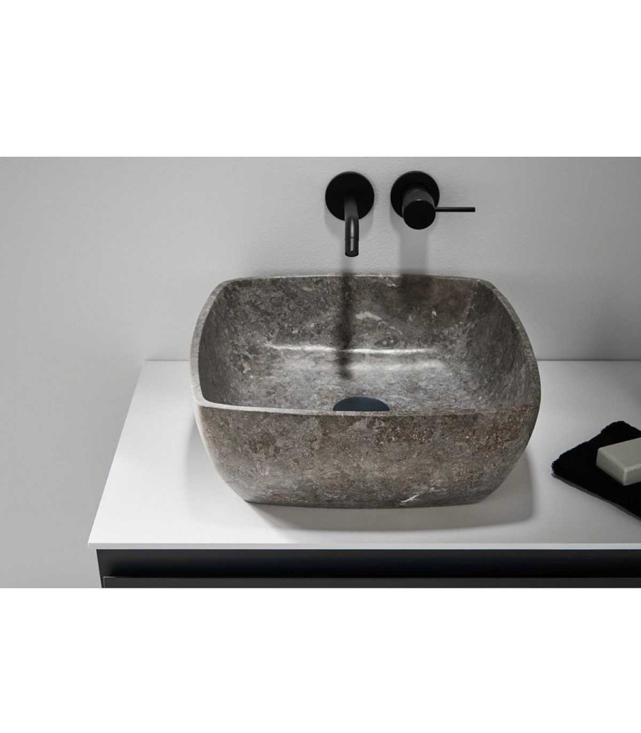 Lavabos Y Encimeras Todobaño | Lavabo De Piedra Cusco Grey