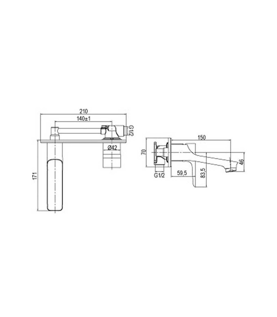 Grifos De Cocina Y Ba O Todobaño | Grifo De Lavabo Empotrado Vent-I2