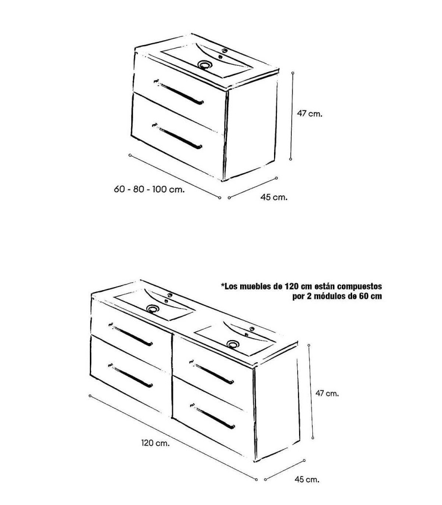 Muebles De Ba O Todobaño | Mueble De Ba O Suspendido Double